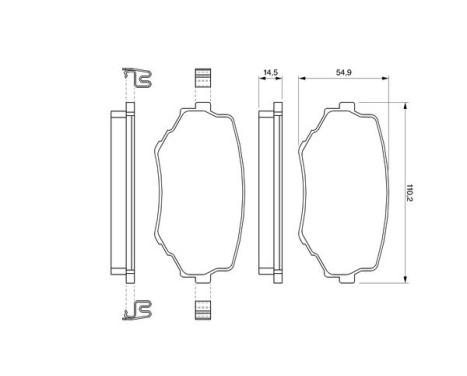 Brake Pad Set, disc brake BP385 Bosch, Image 5