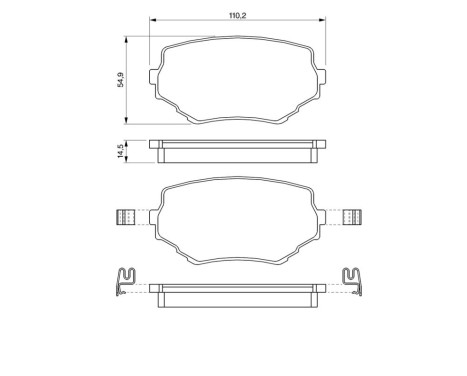 Brake Pad Set, disc brake BP385 Bosch, Image 6