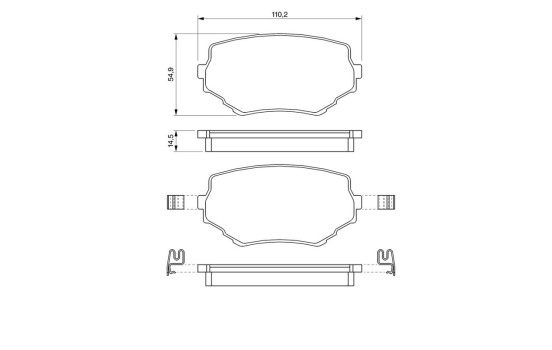 Brake Pad Set, disc brake BP385 Bosch, Image 6