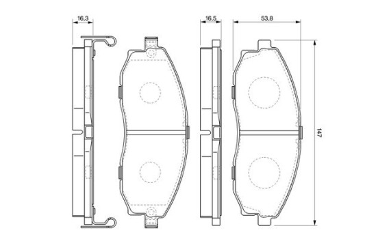 Brake Pad Set, disc brake BP386 Bosch, Image 6