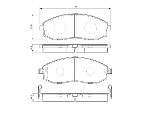 Brake Pad Set, disc brake BP386 Bosch, Image 7