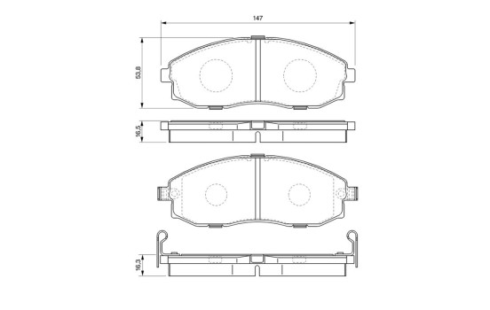Brake Pad Set, disc brake BP386 Bosch, Image 7