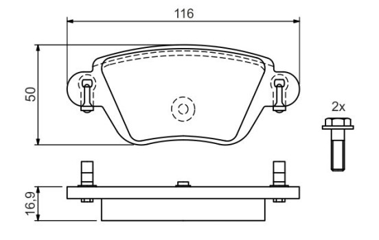 Brake Pad Set, disc brake BP387 Bosch, Image 5