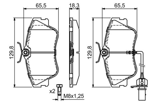 Brake Pad Set, disc brake BP388 Bosch, Image 5