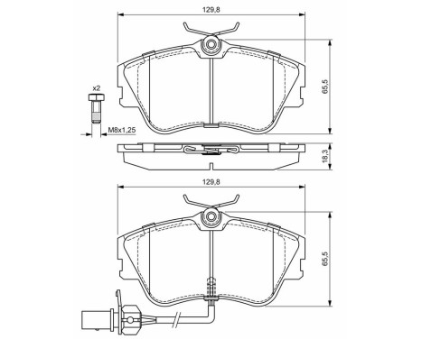 Brake Pad Set, disc brake BP388 Bosch, Image 6