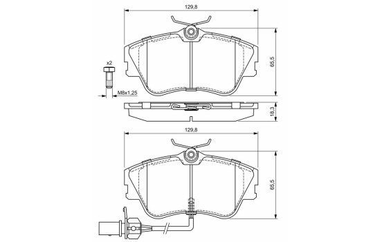 Brake Pad Set, disc brake BP388 Bosch, Image 6