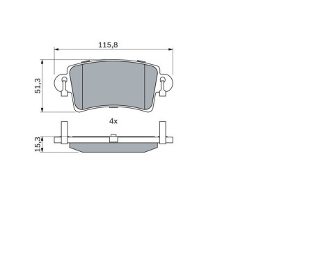 Brake Pad Set, disc brake BP391 Bosch, Image 5