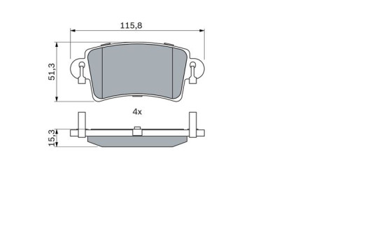 Brake Pad Set, disc brake BP391 Bosch, Image 5