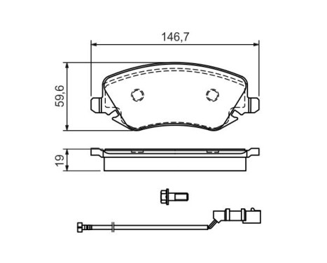 Brake Pad Set, disc brake BP394 Bosch, Image 6