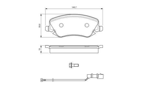 Brake Pad Set, disc brake BP394 Bosch, Image 7
