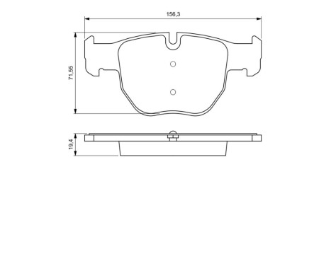 Brake Pad Set, disc brake BP401 Bosch, Image 6