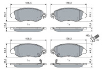 Brake Pad Set, disc brake BP404 Bosch