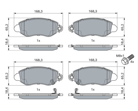 Brake Pad Set, disc brake BP404 Bosch, Image 5