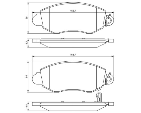 Brake Pad Set, disc brake BP404 Bosch, Image 6
