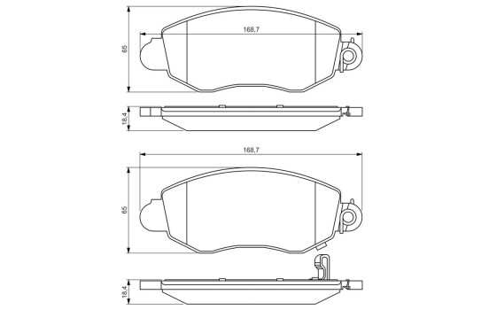 Brake Pad Set, disc brake BP404 Bosch, Image 6