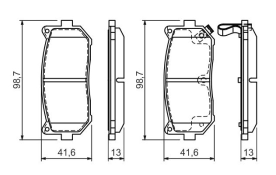 Brake Pad Set, disc brake BP406 Bosch, Image 5