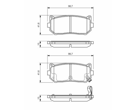 Brake Pad Set, disc brake BP406 Bosch, Image 6