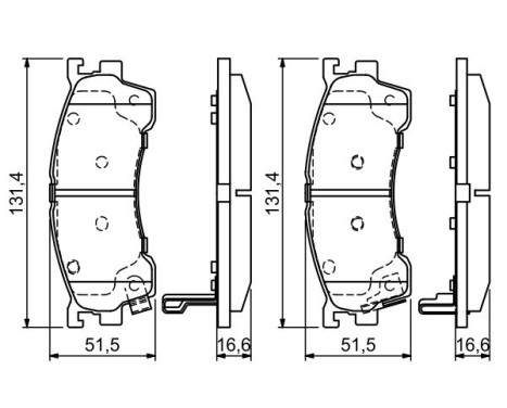 Brake Pad Set, disc brake BP407 Bosch, Image 5