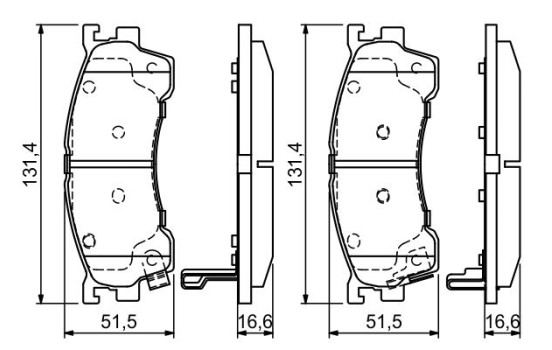 Brake Pad Set, disc brake BP407 Bosch, Image 5