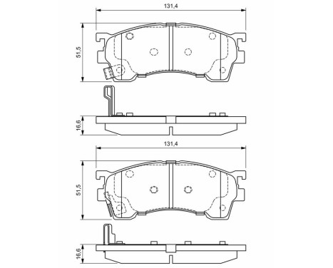 Brake Pad Set, disc brake BP407 Bosch, Image 6