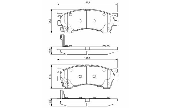 Brake Pad Set, disc brake BP407 Bosch, Image 6