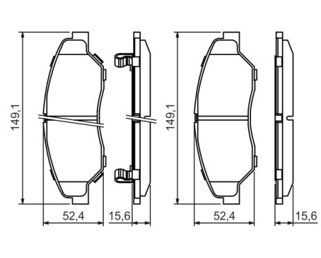 Brake Pad Set, disc brake BP409 Bosch, Image 6