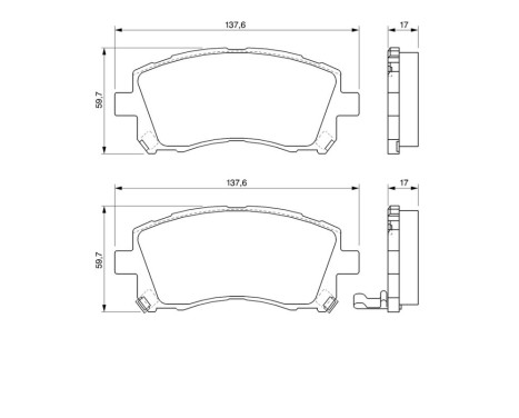 Brake Pad Set, disc brake BP413 Bosch, Image 6