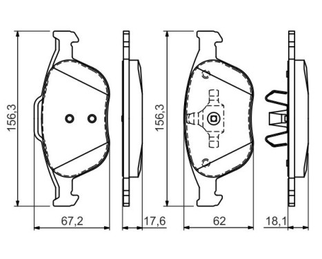 Brake Pad Set, disc brake BP414 Bosch, Image 5