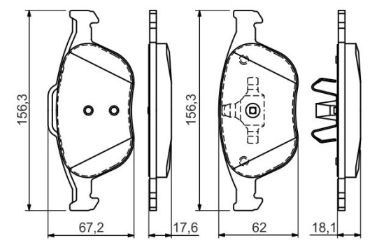 Brake Pad Set, disc brake BP414 Bosch, Image 5