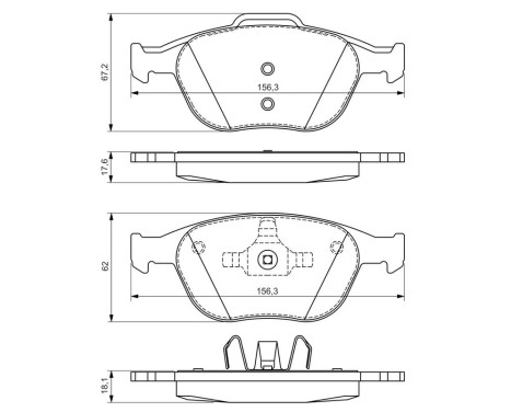 Brake Pad Set, disc brake BP414 Bosch, Image 6