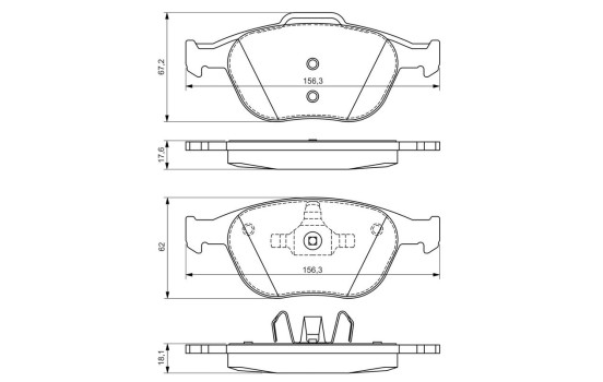 Brake Pad Set, disc brake BP414 Bosch, Image 6