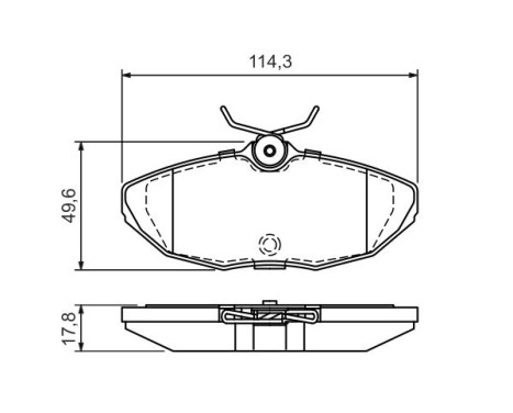 Brake Pad Set, disc brake BP415 Bosch, Image 7