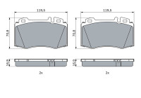 Brake Pad Set, disc brake BP418 Bosch