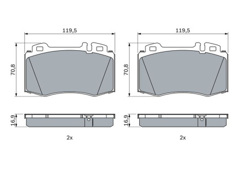 Brake Pad Set, disc brake BP418 Bosch, Image 5