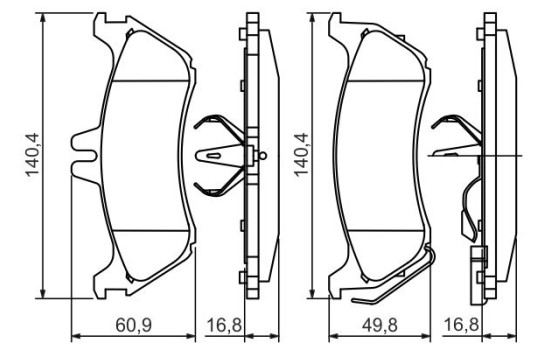 Brake Pad Set, disc brake BP421 Bosch, Image 5