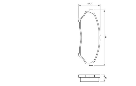 Brake Pad Set, disc brake BP425 Bosch, Image 5