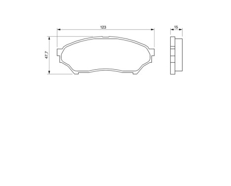 Brake Pad Set, disc brake BP425 Bosch, Image 6