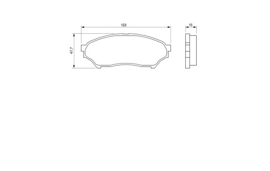 Brake Pad Set, disc brake BP425 Bosch, Image 6