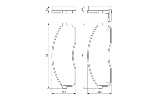 Brake Pad Set, disc brake BP426 Bosch, Image 6