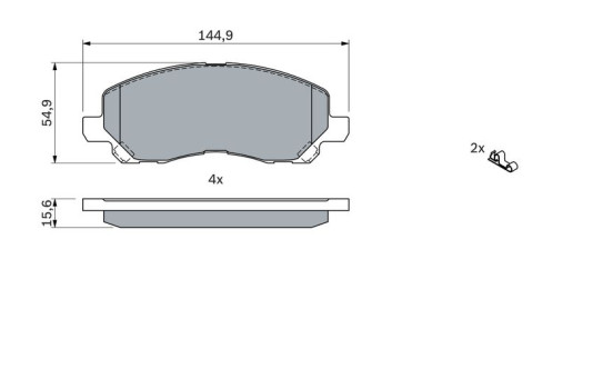 Brake Pad Set, disc brake BP428 Bosch