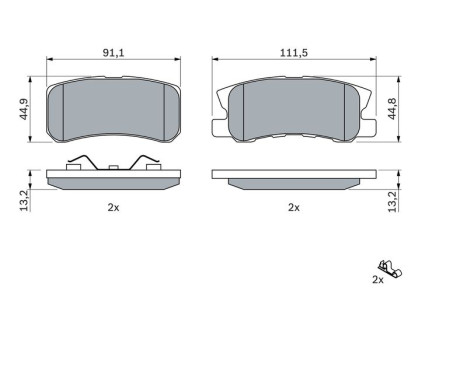 Brake Pad Set, disc brake BP429 Bosch, Image 5