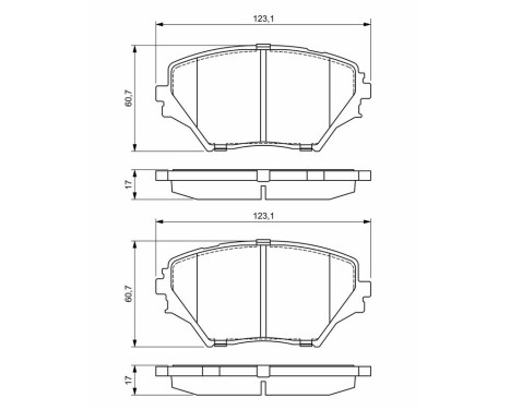 Brake Pad Set, disc brake BP430 Bosch, Image 6