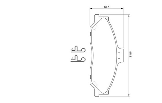 Brake Pad Set, disc brake BP431 Bosch, Image 3