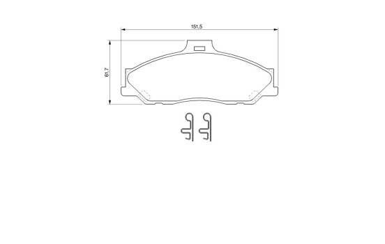 Brake Pad Set, disc brake BP431 Bosch, Image 8