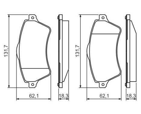 Brake Pad Set, disc brake BP432 Bosch, Image 7
