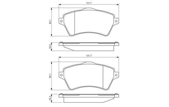Brake Pad Set, disc brake BP432 Bosch, Image 8