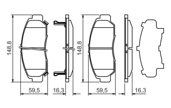 Brake Pad Set, disc brake BP433 Bosch, Image 5
