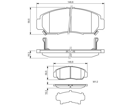 Brake Pad Set, disc brake BP433 Bosch, Image 6
