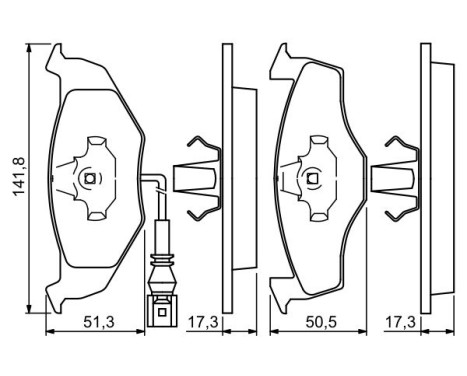 Brake Pad Set, disc brake BP434 Bosch, Image 5