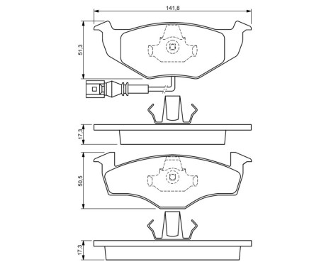 Brake Pad Set, disc brake BP434 Bosch, Image 6